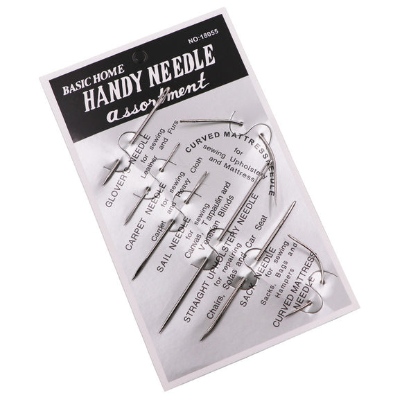7PCS Pack Hand Repair Upholstery Sewing Needles Carpet Leather Curved Canvas New
