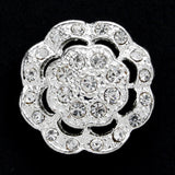 Diamonte encrusted flower shank 24mm
