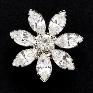 Diamonte flower shank button 20mm