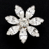 Diamonte flower shank button 20mm