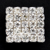 Square diamond shank button