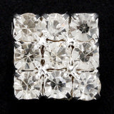 Square diamond shank button