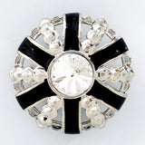 Round diamonte encrusted shank button 23mm