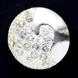 Round diamonte shank button 24mm