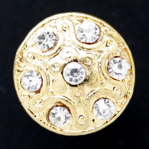 Round diamonte encrusted shank button 15mm