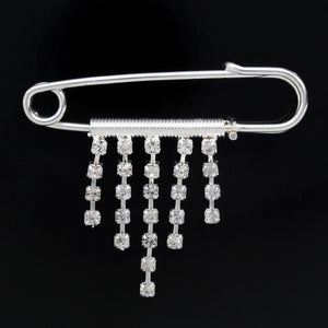 Crystal tassel pin