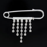 Crystal tassel pin