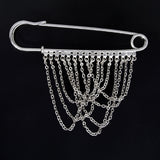 Crystal tassel pin