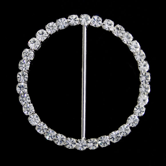 Round crystal buckle - Diamante on claw