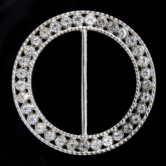 Round diamante buckle