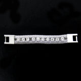 Diamanté on mesh chain bracelet