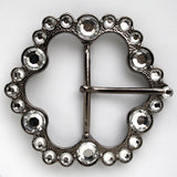 Scallopped edge  Diamanté  buckle