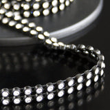 Crystal on plastic backing banding trim - none stretchable