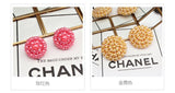#AB-AZ190701 Faux Pearl Beads Flower Buttons
