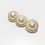Half dome pearl shank button with chain edge