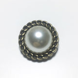 Half dome pearl shank button with chain edge