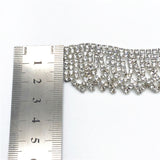 Overlapping Loop Crystal Rhinestone Fringe