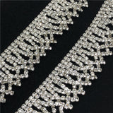 Overlapping Loop Crystal Rhinestone Fringe