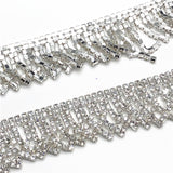 Overlapping Loop Crystal Rhinestone Fringe