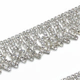 Overlapping Loop Crystal Rhinestone Fringe