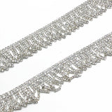 Overlapping Loop Crystal Rhinestone Fringe