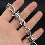 Punk Hip Hop Rock Barbed Wire Thorns Choker chain