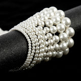 Glass pearl beads in string