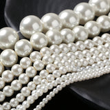 Glass pearl beads in string