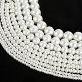 Glass pearl beads in string