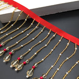 NEW - crystal seeding beads fringe