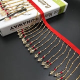 NEW - crystal seeding beads fringe