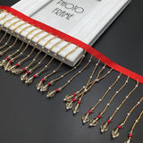 NEW - crystal seeding beads fringe