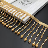 NEW - crystal seeding beads fringe