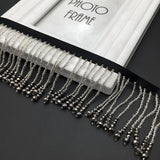 NEW - crystal seeding beads fringe
