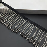 NEW - crystal seeding beads fringe