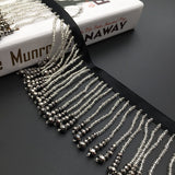 NEW - crystal seeding beads fringe