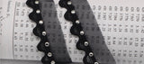 NEW - emb on mesh with stud edging trims
