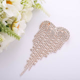 HEART crystal row drop tassel Pin/brooches