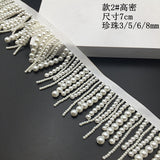 NEW - pearl fringe on grosgrain tape