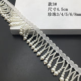 NEW - pearl fringe on grosgrain tape