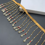 NEW - crystal seeding beads fringe