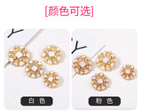 New - High-End Luxury Pearl Gemstone Rhinestones Decorative Metal Buttons
