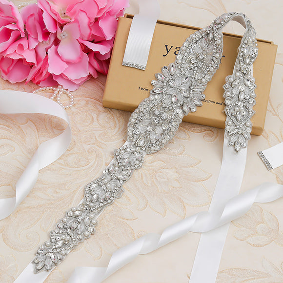 BRIDAL SASH BELT, BRIDAL BELT, SASH BELT, WEDDING DRESS BELT, CRYSTAL RHINESTONE BELT