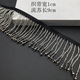 NEW - crystal seeding beads fringe