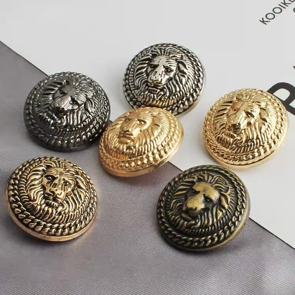 Traditional Balmain lion head buttons