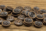 NEW - Weathered Stained Wooden Button