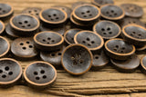 NEW - Weathered Stained Wooden Button
