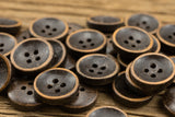 NEW - Weathered Stained Wooden Button