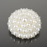 #AB-AZ190701 Faux Pearl Beads Flower Buttons