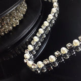 NEW - Pearl and Diamanté Trim